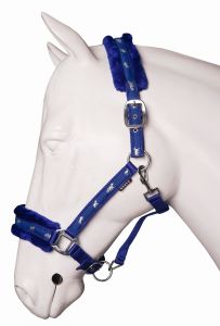 Kantar w koniki podszyty futerkiem Horka royal blue